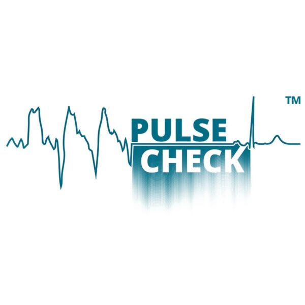 pulse check logo with white background